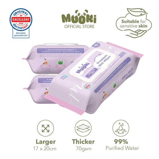 [COMBO] Upgraded Premium Sensitive Wet Wipes - Organic Formula (80’s x 3)
