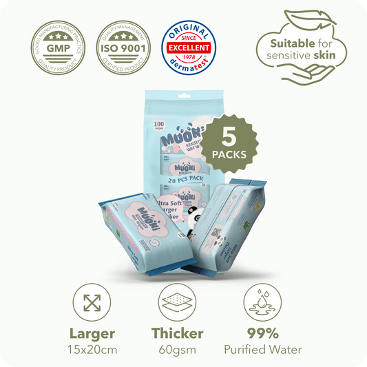 20pcs Sensitive Wipes (20's x 5)