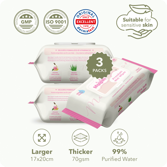 [COMBO] Premium Wet Wipes - Organic Formula (80’s x 3)