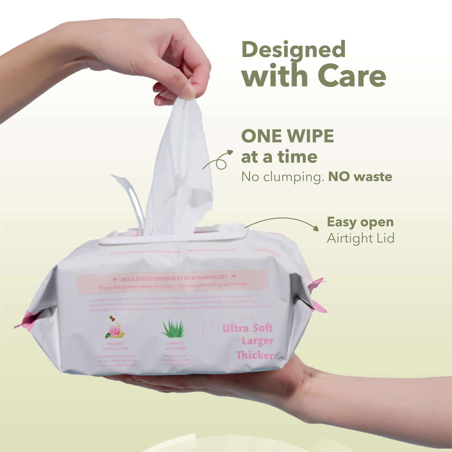 Mini Sensitive Wet Wipes (8’s x 8)