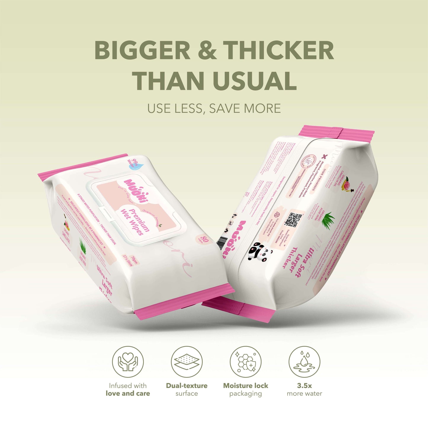 BULK PURCHASE [3 x CARTON SIZE] Upgraded Premium Sensitive Wipes (80’s x 36)