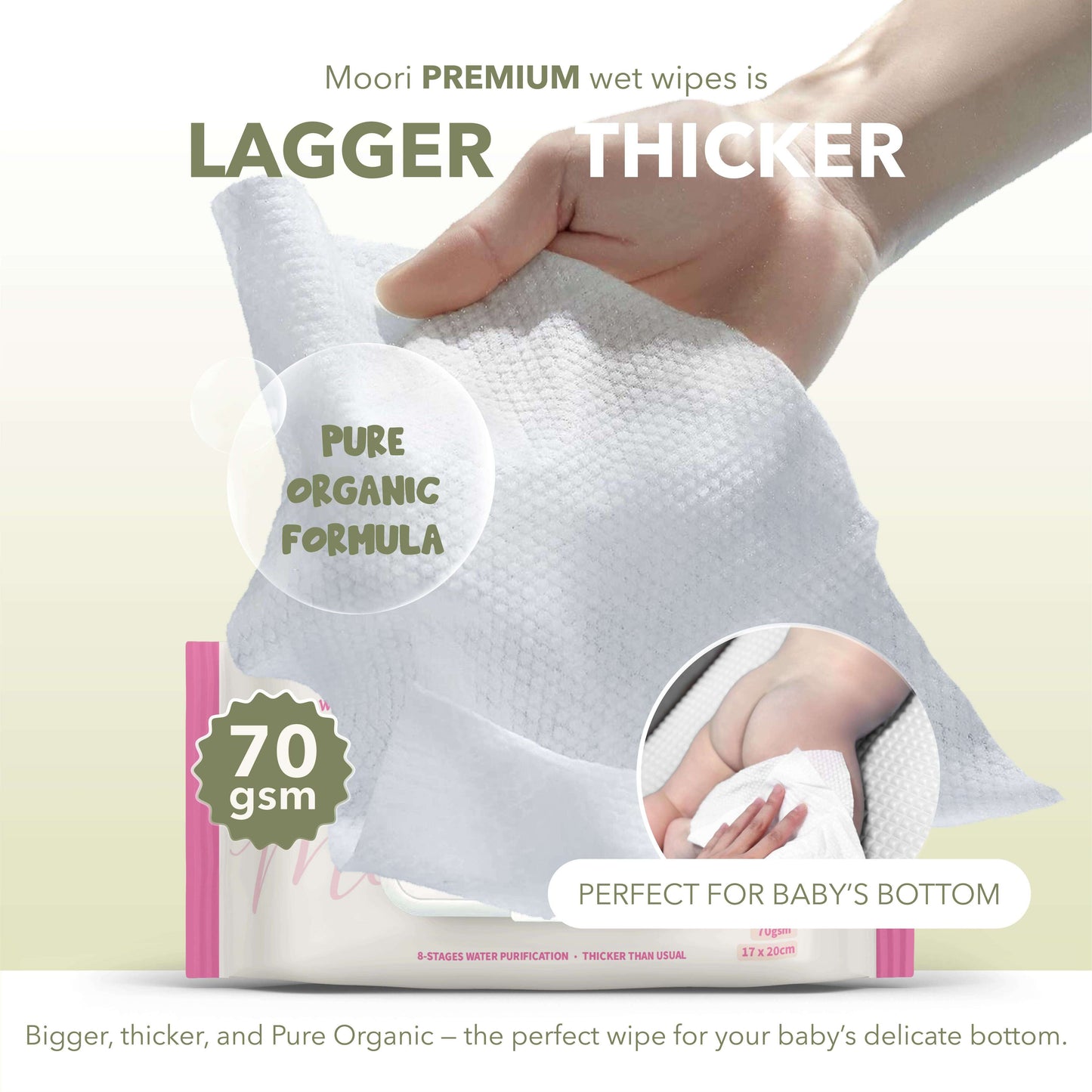 BULK PURCHASE [3 x CARTON SIZE] Upgraded Premium Sensitive Wipes (80’s x 36)