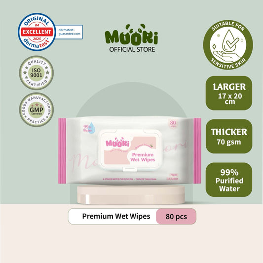 Premium Wet Wipes - Organic Formula (80’s)