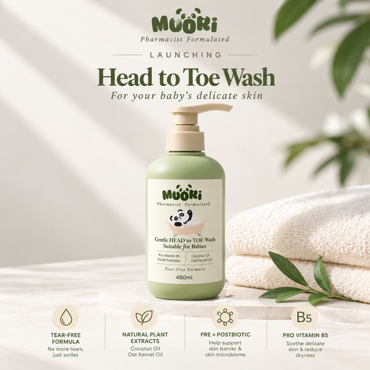 Moori Gentle Head to Toe Wash 480ML