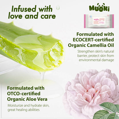 [COMBO] Premium Wet Wipes - Organic Formula (80’s x 3)